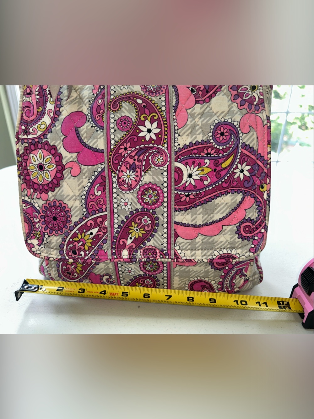 Vera Bradley Pink Paisley Quilted Crossbody Bag - Picture 5 of 11